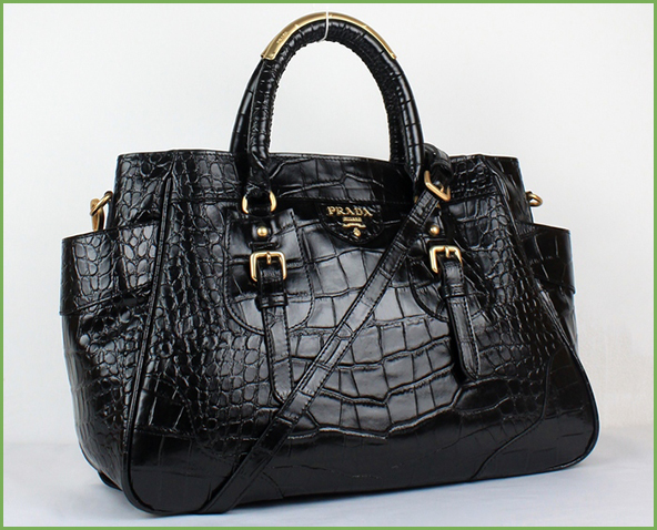 Prada-black-crocodile-bag