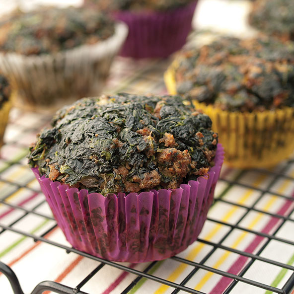 Meat and Spinach Muffins | meljoulwan.com
